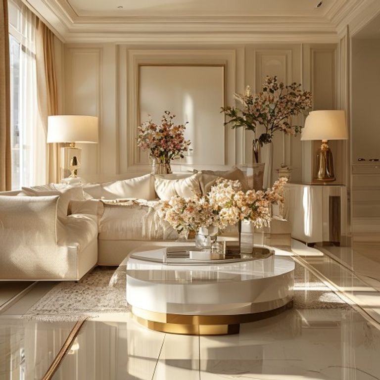 Spotless styled living room